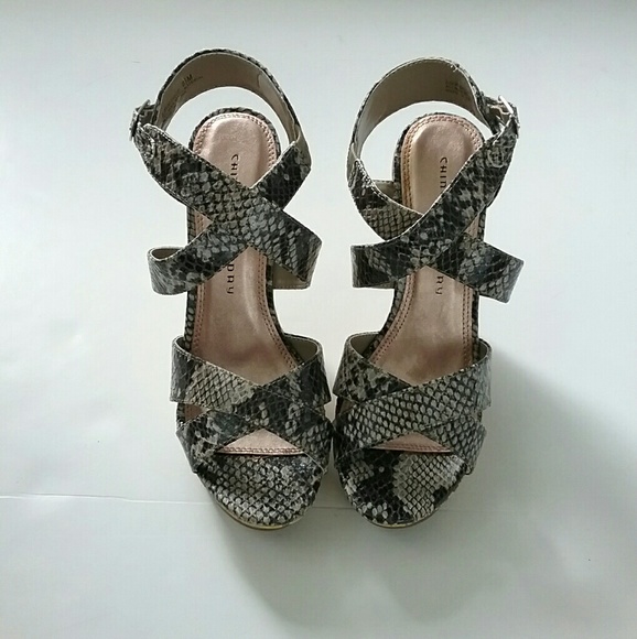 Chinese Laundry Shoes - Chinese Laundry//Snake Print Wedges